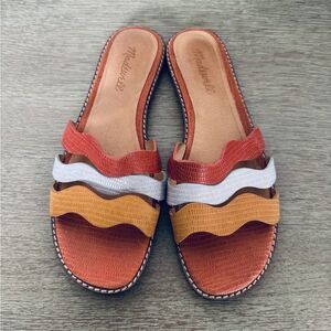 Madewell Rust Orange Flat Sandals 7